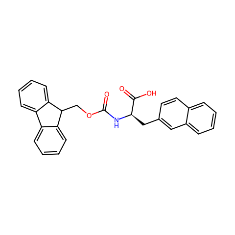 Fmoc-3-(2-萘基)-D-丙氨酸结构图