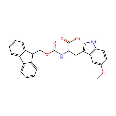 Fmoc-5-methoxy-DL-tryptophan结构图