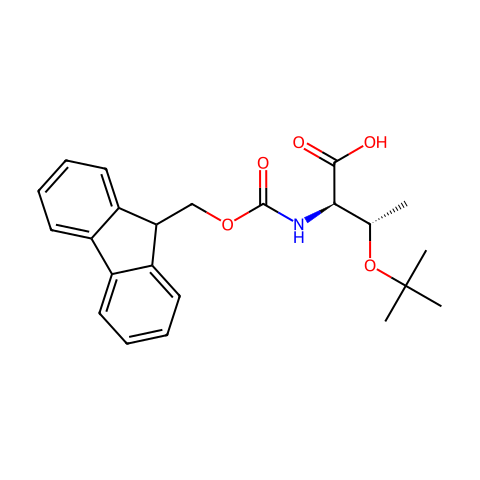 芴甲氧羰基-O-叔丁基-D-苏氨酸结构图