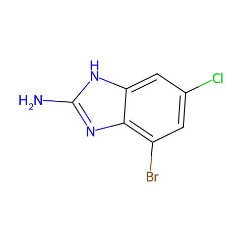 7-Bromo-5-chloro-1H-benzimidazol-2-amine结构图