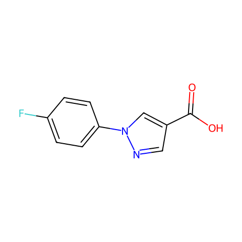 1-(4-Fluoro-phenyl)-1H-pyrazole-4-carboxylic acid结构图