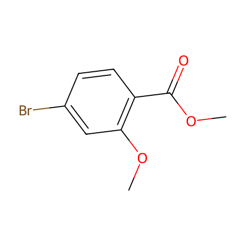 4-溴-2-甲氧基苯甲酸甲酯结构图