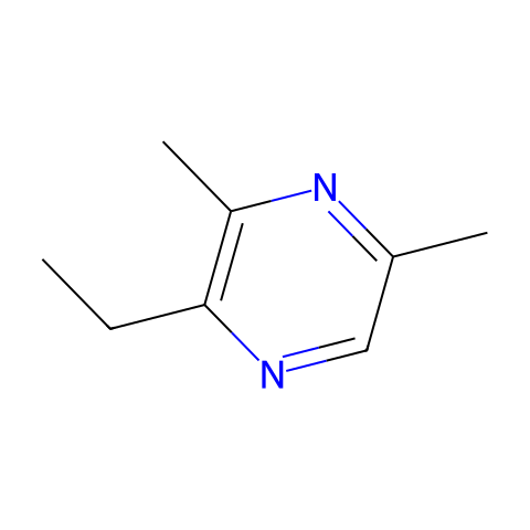 2-乙烷基-3,5-二甲基吡嗪结构图