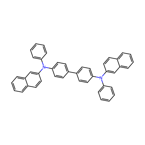 N,N'-二(萘-2-基)-N,N'-二(苯基)联苯-4,4'-二胺结构图