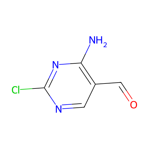 4-amino-2-chloropyrimidine-5-carbaldehyde结构图