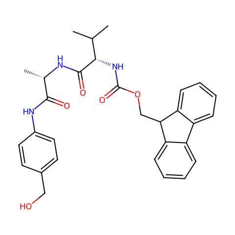 Fmoc-Val-Ala-PAB-OH结构图