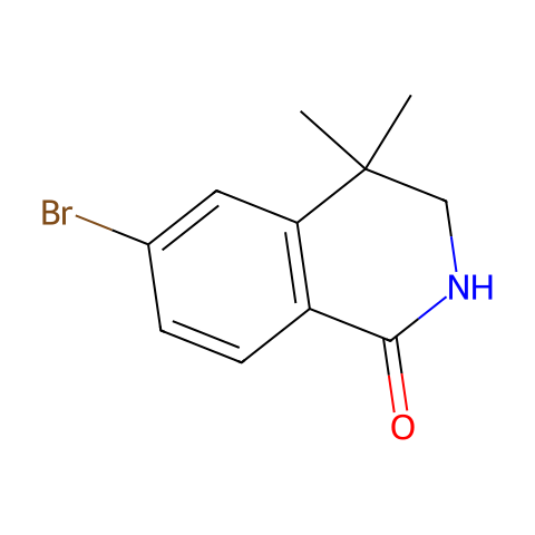 4,4-二甲基-6-溴-3,4-二氢异喹啉-1(2H)-酮结构图