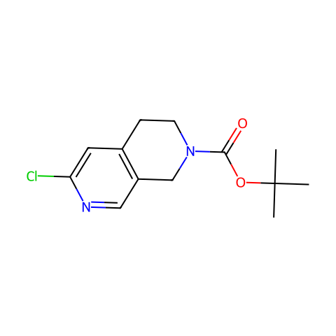 TERT-BUTYL 6-CHLORO-3,4-DIHYDRO-2,7-NAPHTHYRIDINE-2(1H)-CARBOXYLATE结构图