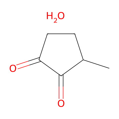 3-甲基环戊烷-1,2-二酮水合物结构图
