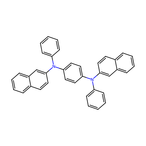 N,N'-二(2-萘基)-N,N'-二苯基-1,4-苯二胺结构图