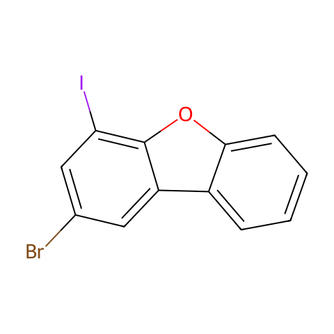 2-溴-4-碘二苯并[b,d]呋喃结构图
