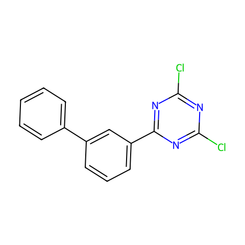 2-([1,1'-联苯]-3-基)-4,6-二氯-1,3,5-三嗪结构图