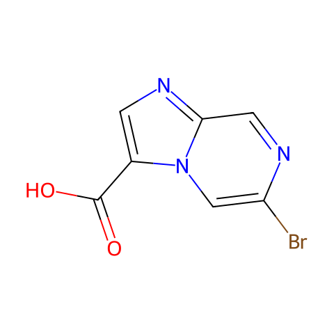6 -溴-咪唑并〔1,2 -吡嗪-3-羧酸]结构图