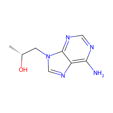 (R)-(+)-9-(2-羟丙基)腺嘌呤结构图