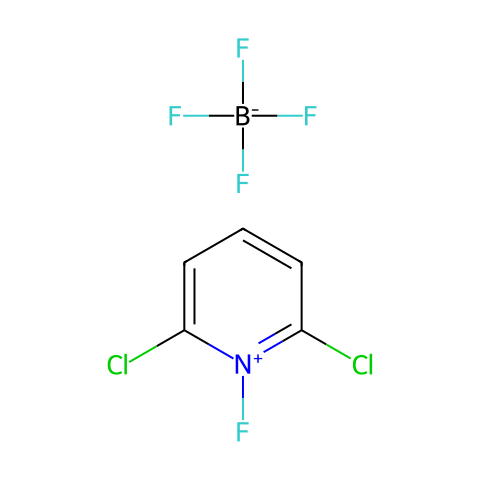 1-氟-2,6-二氯吡啶四氟硼酸盐[氟化试剂]结构图
