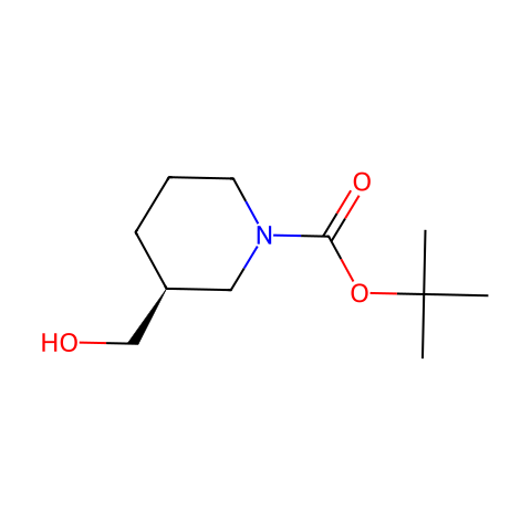 (S)-1-Boc-3-羟甲基哌啶结构图