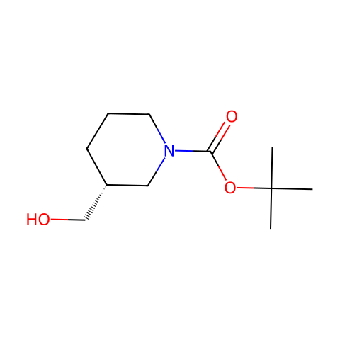(R)-(-)-1-Boc-3-(羟甲基)哌啶结构图