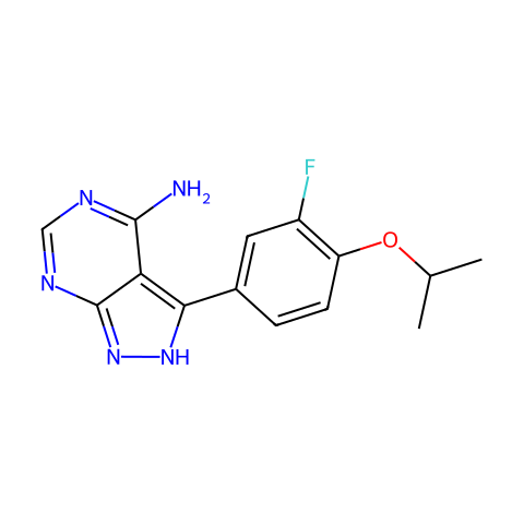 1H-Pyrazolo[3,4-d]pyrimidin-4-amine, 3-[3-fluoro-4-(1-methylethoxy)phenyl]-结构图