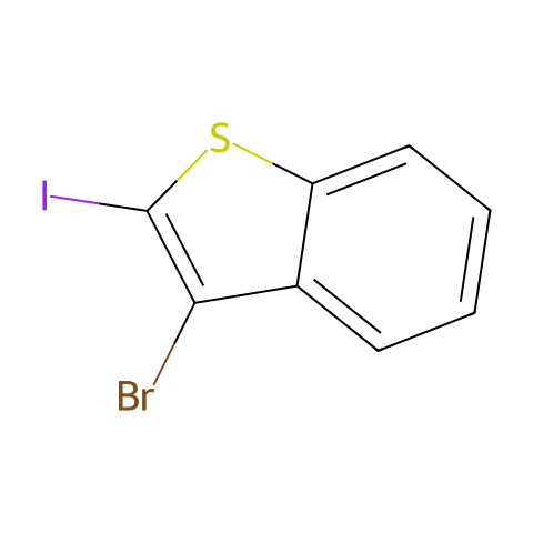 3-溴-2-碘苯并[b]噻吩结构图