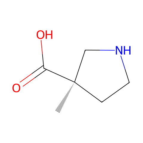 (R)-3-甲基-3-吡咯烷甲酸结构图