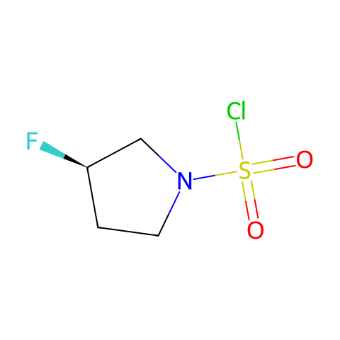(3R)-3-fluoropyrrolidine-1-sulfonyl chloride结构图