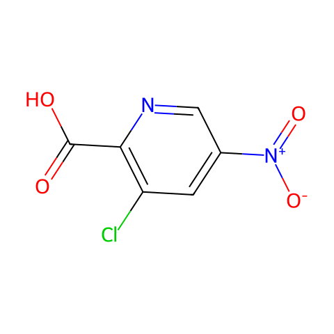2-Pyridinecarboxylic acid, 3-chloro-5-nitro-结构图