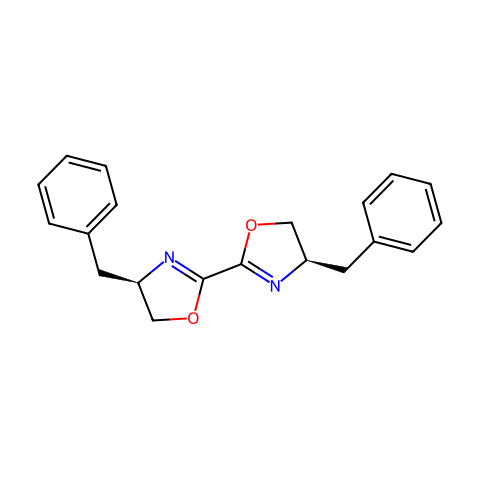 2,2'-双((4R)-4-苄基-2-恶唑啉)结构图