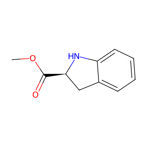(S)-(+)-吲哚啉-2-羧酸甲酯结构图