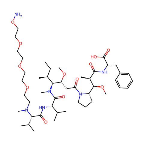 PEG4-aminooxy-MMAF结构图