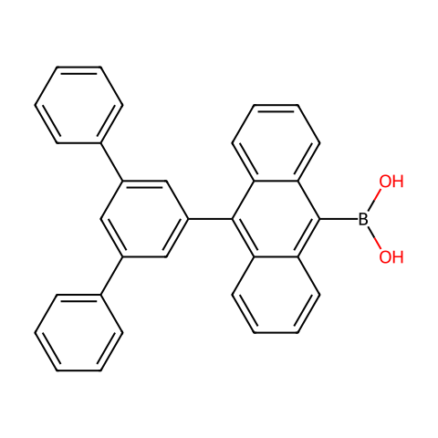 10-(1,1':3',1''-三联苯-5'-基)蒽-9-硼酸 (含有数量不等的酸酐)结构图