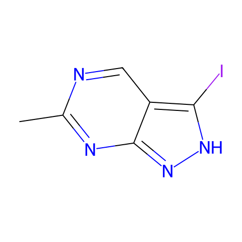 3-iodo-6-methyl-1H-pyrazolo[3,4-d]pyrimidine结构图
