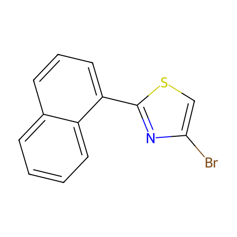 4-bromo-2-(naphthalen-1-yl)thiazole结构图