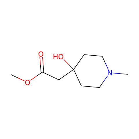 methyl 2-(4-hydroxy-1-methylpiperidin-4-yl)acetate结构图