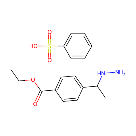 ethyl 4-(1-hydrazinylethyl)benzoate benzenesulfonate结构图