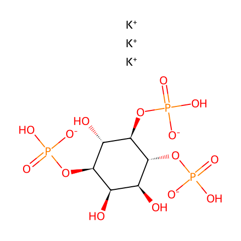 D-MYO-INOSITOL 1,4,5-TRIPHOSPHATE TRIPOTASSIUM SALT结构图