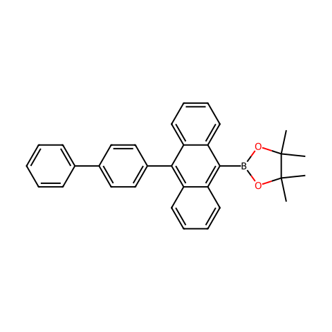 2-[10-([1,1'-联苯]-4-基)蒽-9-基]-4,4,5,5-四甲基-1,3,2-二氧杂环戊硼烷结构图
