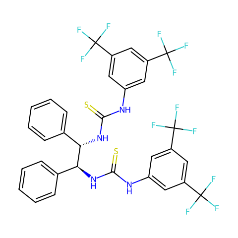 N,N'-[(1S,2S)-1,2-二苯基L-1,2-乙二基]双[N'-[3,5-双(三氟甲基)苯基]硫脲]结构图