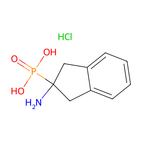 2-氨基茚满-2-膦酸盐酸盐结构图