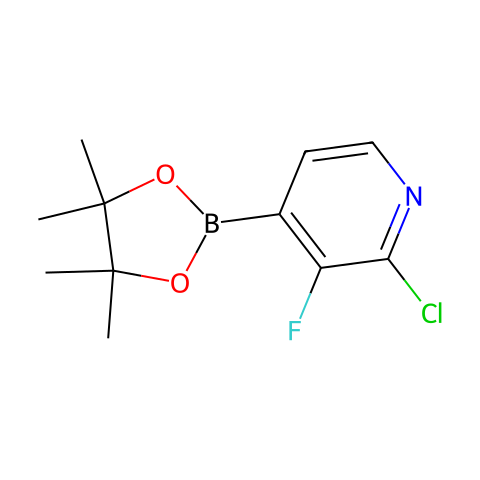 (2-chloro-3-fluoropyridin-4-yl)boronic acid结构图