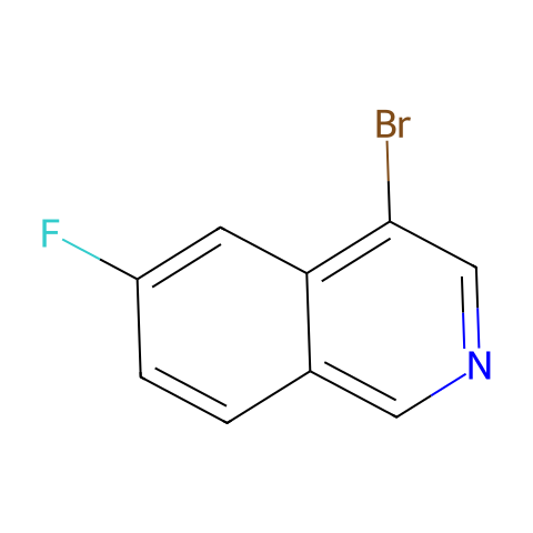 4-bromo-6-fluoroisoquinoline结构图