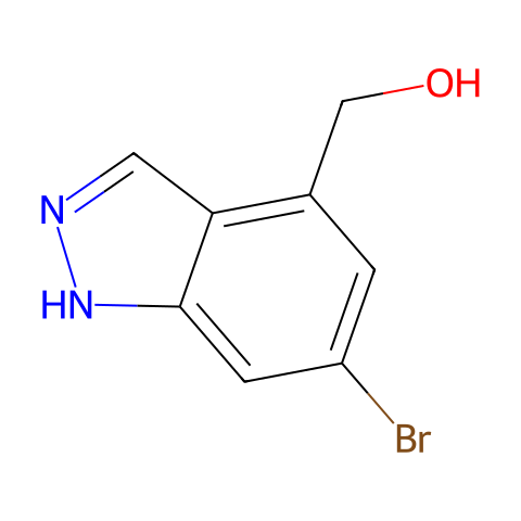 (6-bromo-1H-indazol-4-yl)methanol结构图