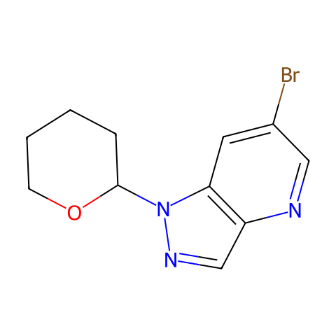 6-Bromo-1-(tetrahydro-2H-pyran-2-yl)-1H-pyrazolo[4,3-b]pyridine结构图