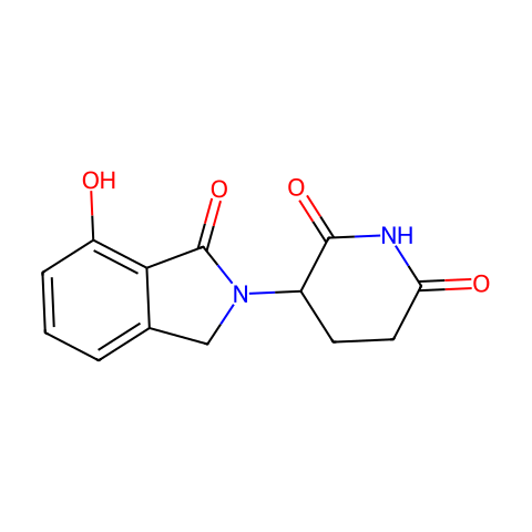 3-(7-hydroxy-1-oxo-2,3-dihydro-1H-isoindol-2-yl)piperidine-2,6-dione结构图
