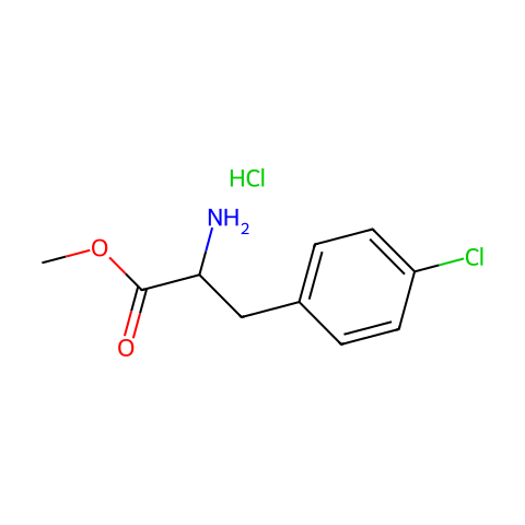 4-氯-DL-苯丙氨酸甲酯盐酸盐结构图