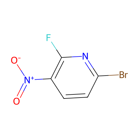 6-bromo-2-fluoro-3-nitro-pyridine结构图