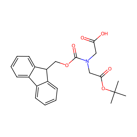 FMOC-N-(叔丁氧羰基甲基)甘氨酸结构图