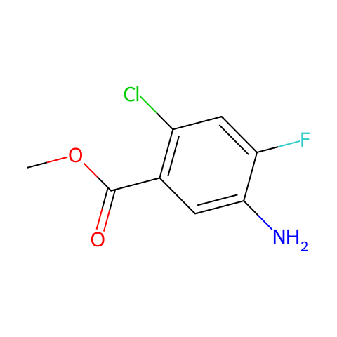 5-氨基-2-氯-4-氟苯甲酸甲酯结构图