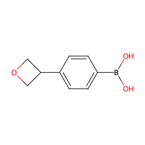 [4-(oxetan-3-yl)phenyl]boronic acid结构图