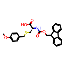 N-Fmoc-S-(4-甲氧基苄基)-L-半胱氨酸结构图