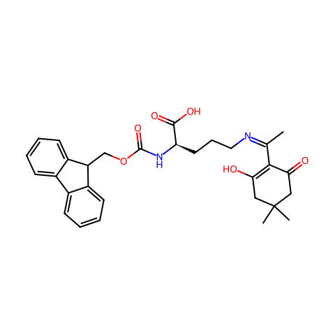 FMOC-D-ORN(DDE)-OH结构图